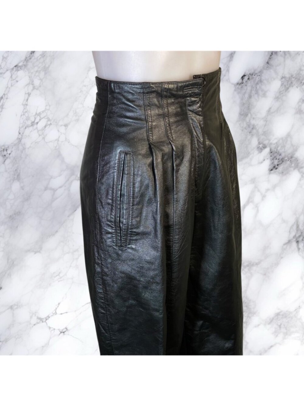 VTG Toffs Relaxed Leather Trouser - Picture 4 of 12